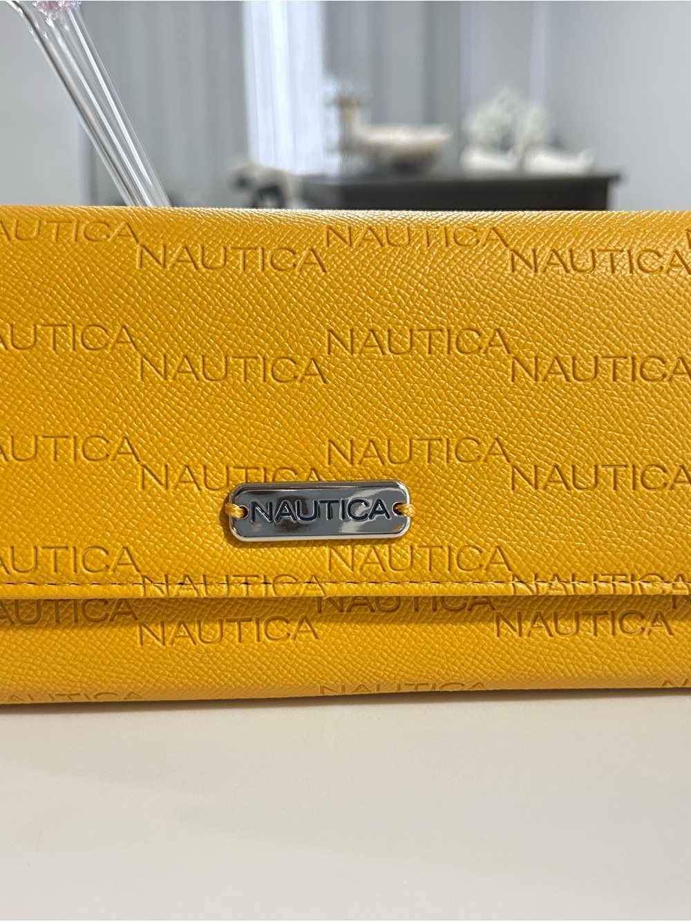Nautica Bright Yellow Women's Wallet with Embossed Logo